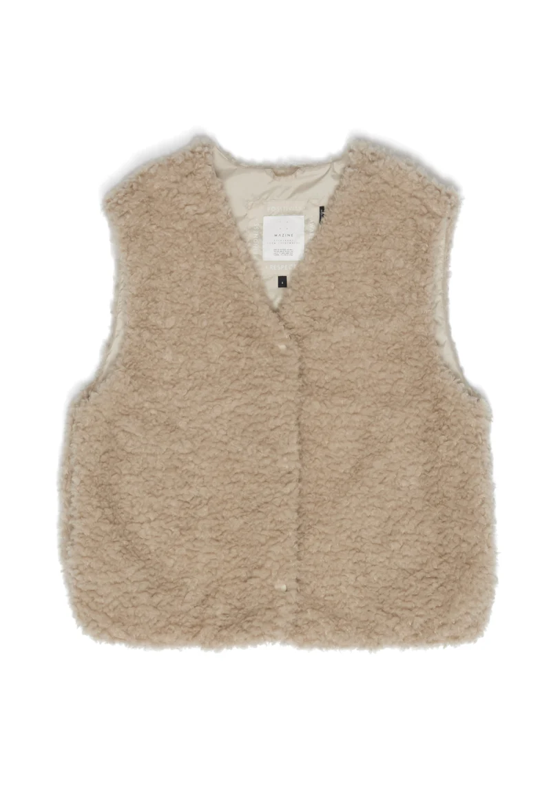 MAZINE Faux-Fur Vest natural