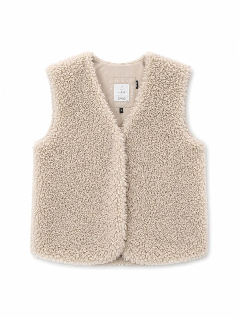 MAZINE Faux-Fur Vest natural