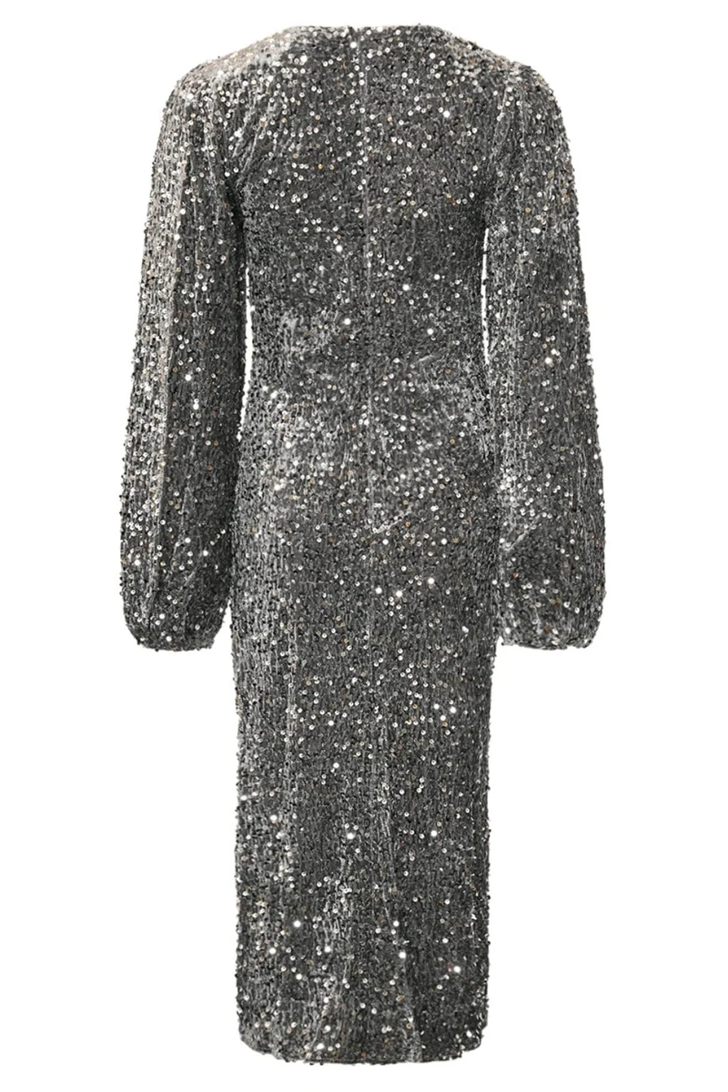 Noella - Teagan Lg Dress - 1096 Asphalt Silver Grey