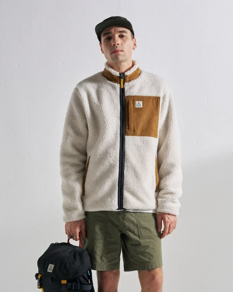 PASSENGER Trekker Recycled Deep-Pile Sherpa Fleece warm ivory