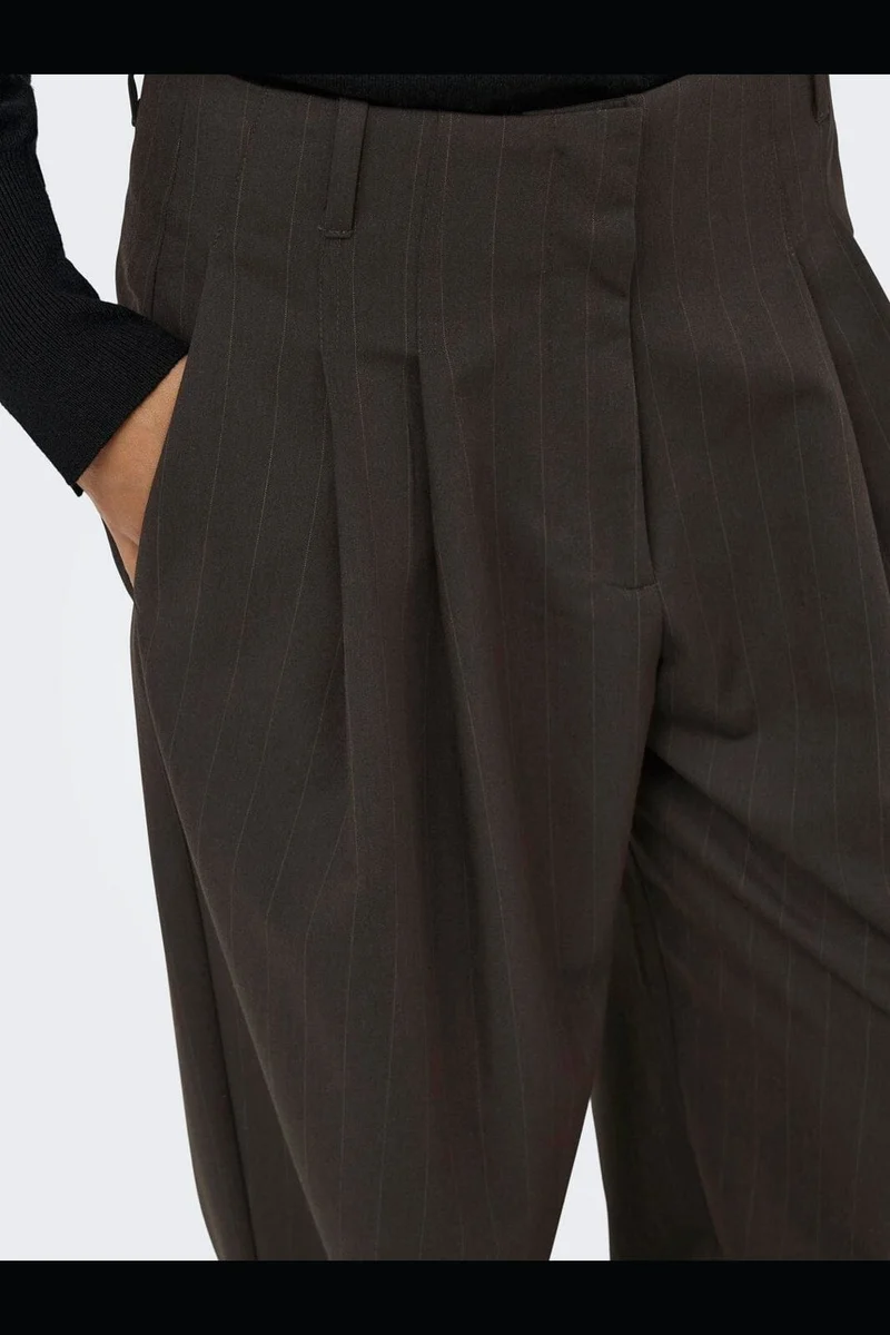 JDY - Jdymadeline Balloon Pant - 5151605 Chocolate Torte Tobacco Pin Stripe