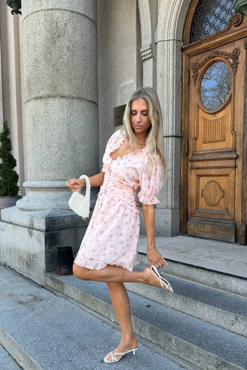 BYIC - Arielic Dress A25220 - Pink Flower Print