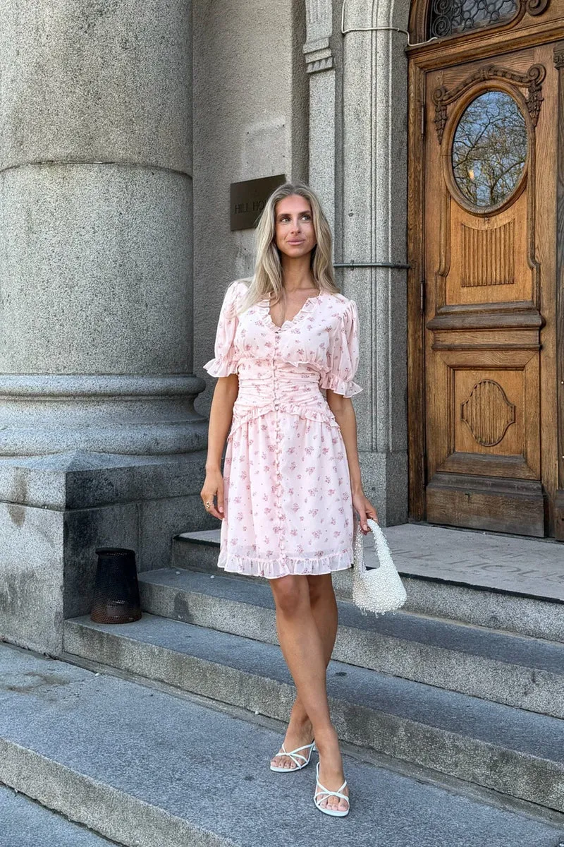 BYIC - Arielic Dress A25220 - Pink Flower Print