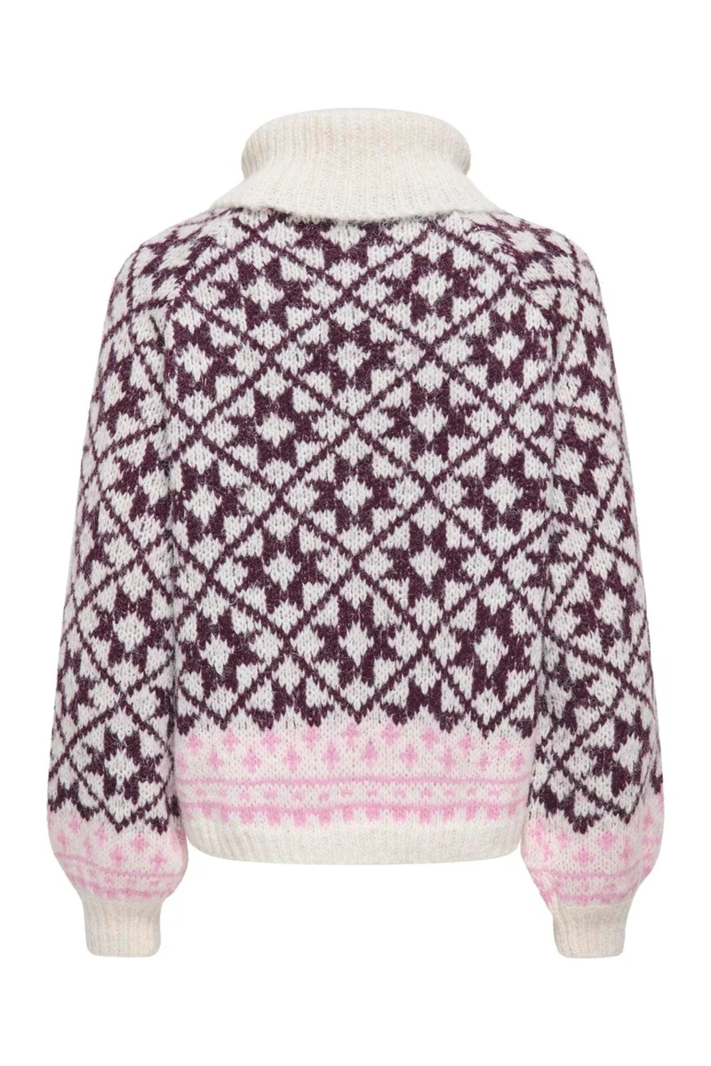 Only - Onlcaro Ls Rollneck Cc Knt - 5020732 Birch Fig/Cyclamen
