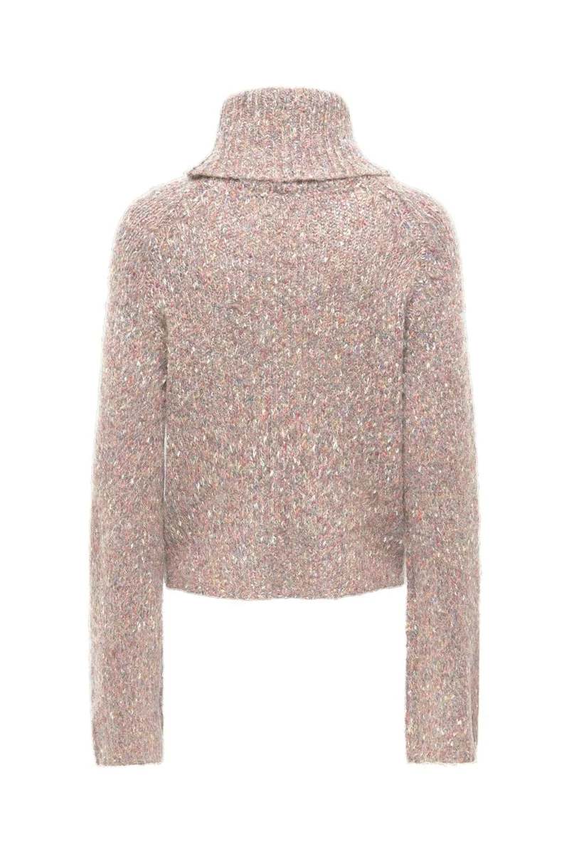 Only - Onlzille Ls Rollneck Cc Knt - 5101043 Cloud Dancer Multi Melange