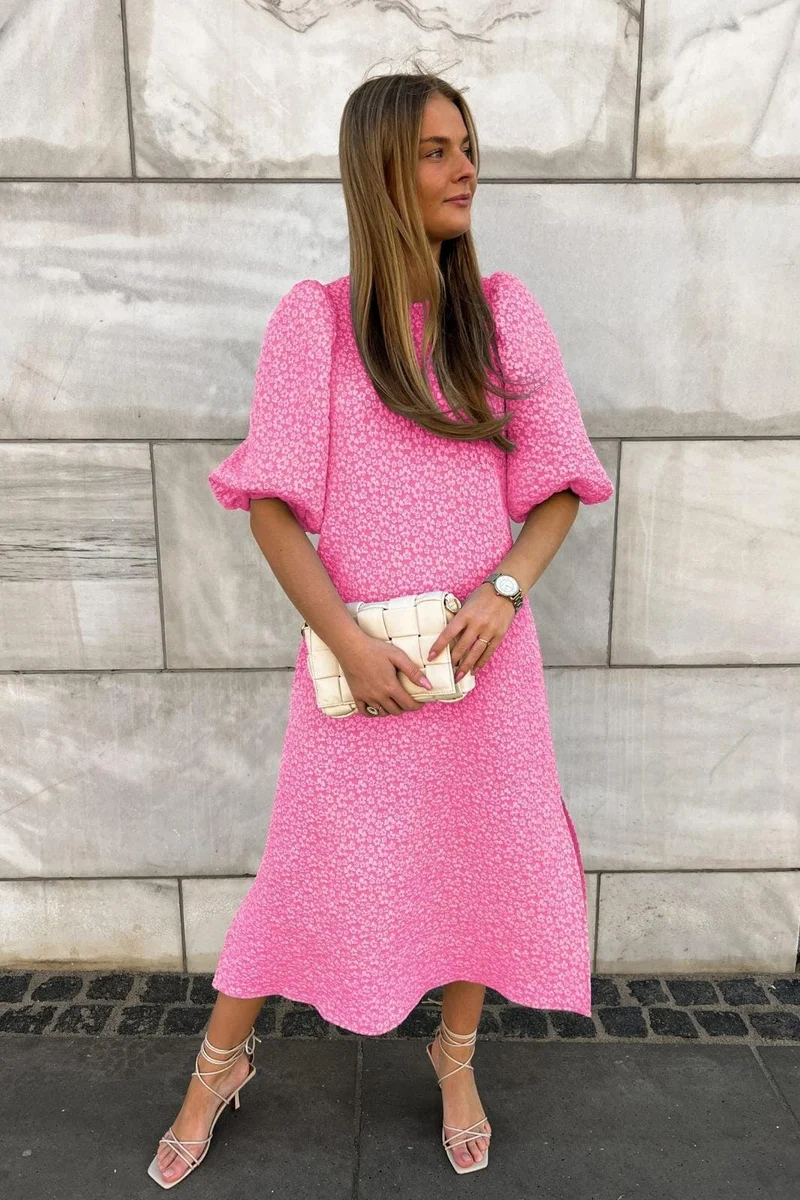 Noella - Reno Pastis Long Dress 11610005 - 031 Bright Pink