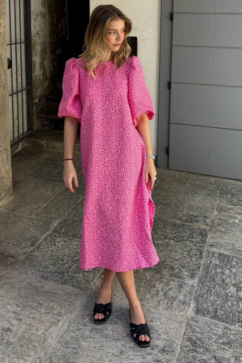 Noella - Reno Pastis Long Dress 11610005 - 031 Bright Pink