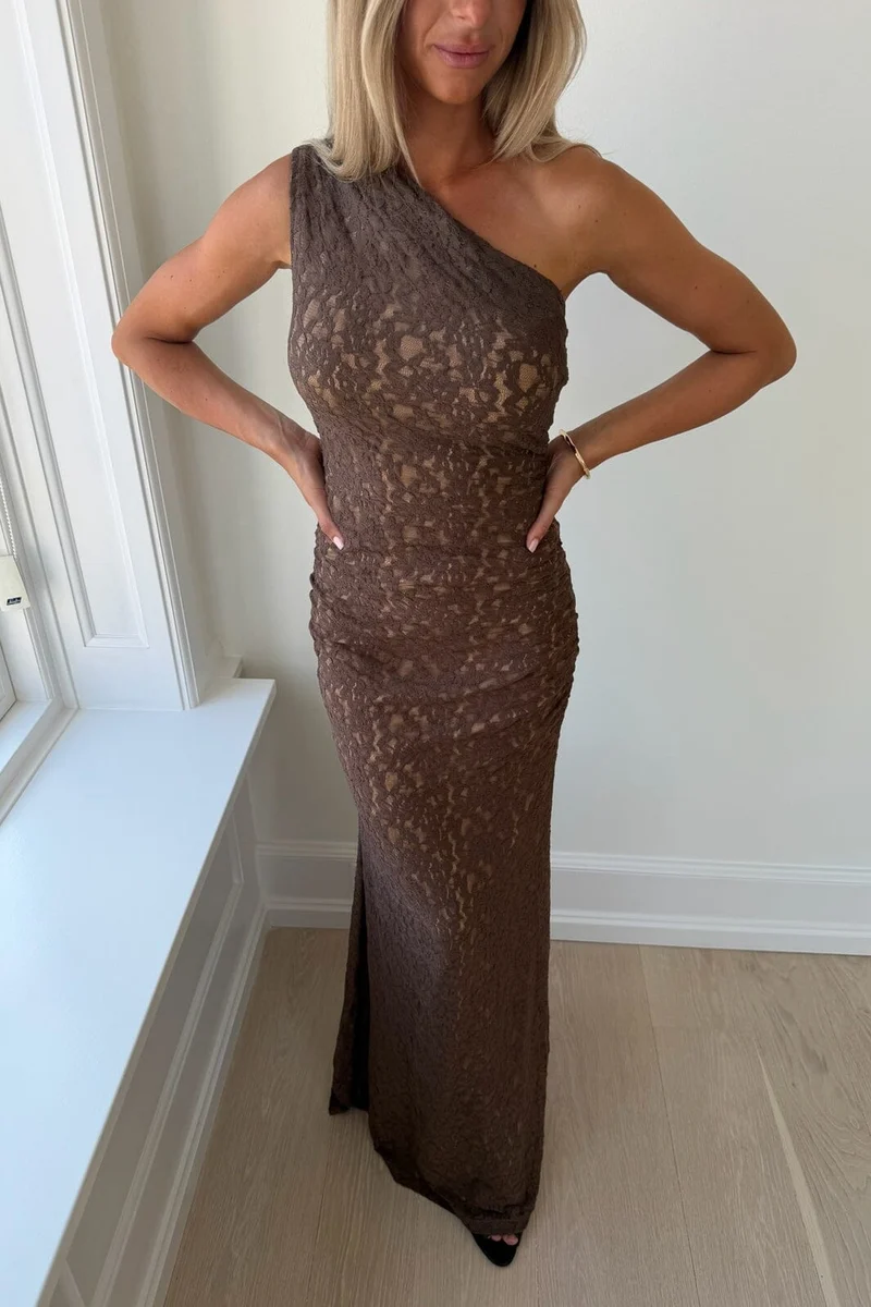 Byic - Andreaic Lace Dress A25422 - Dark Brown
