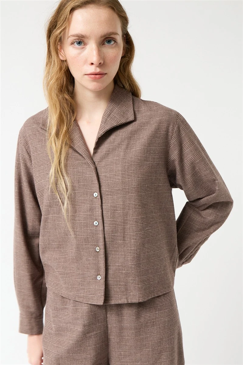 AMT Nut Shirt tartan brown