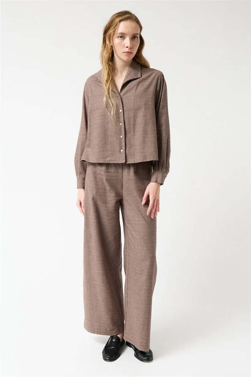 AMT Nut Shirt tartan brown