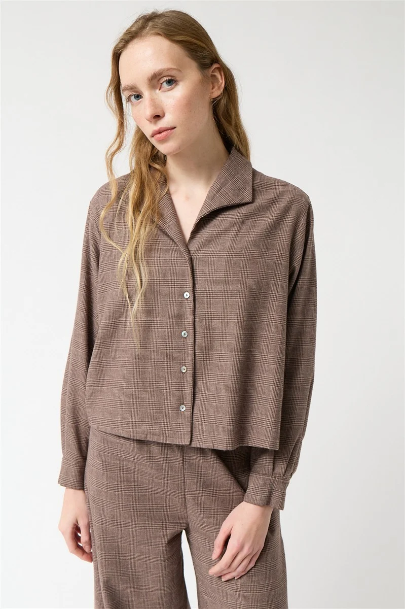 AMT Nut Shirt tartan brown