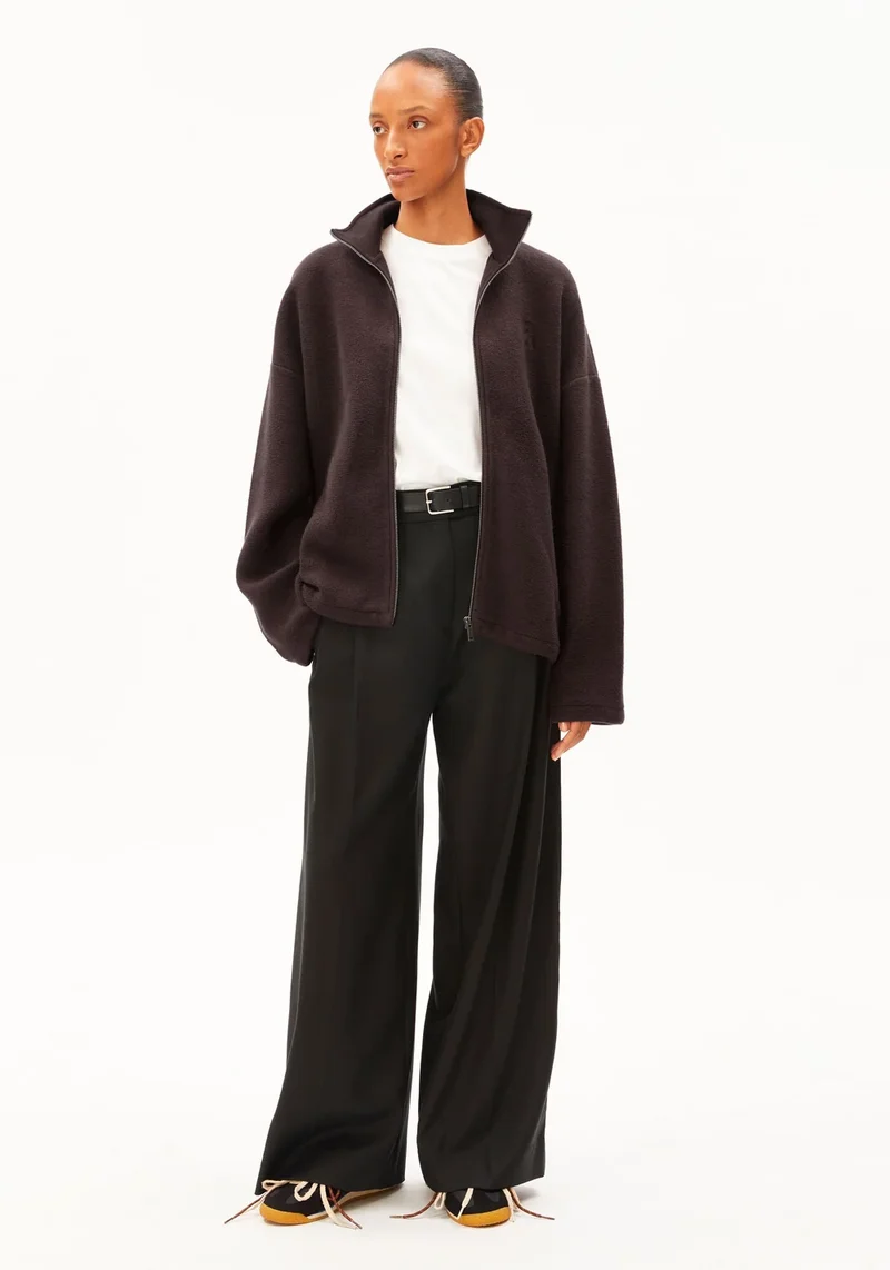 ARMEDANGELS Cotton Fleece Jacket claystone