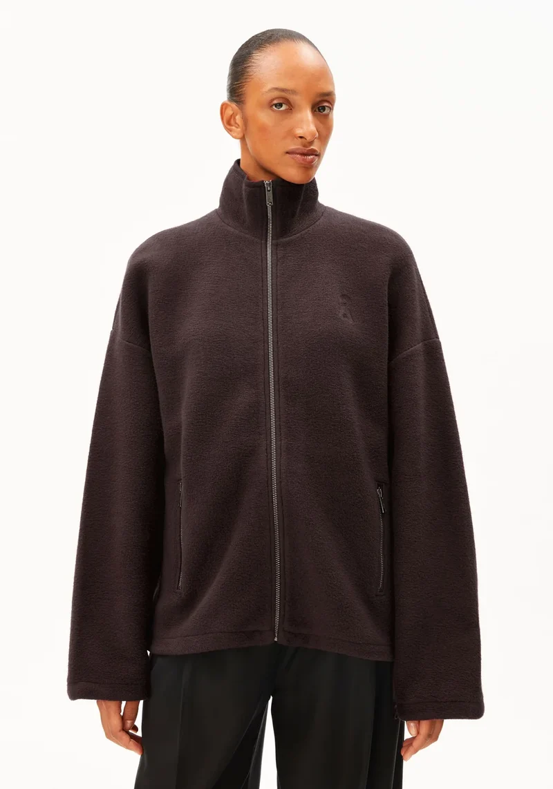 ARMEDANGELS Cotton Fleece Jacket claystone