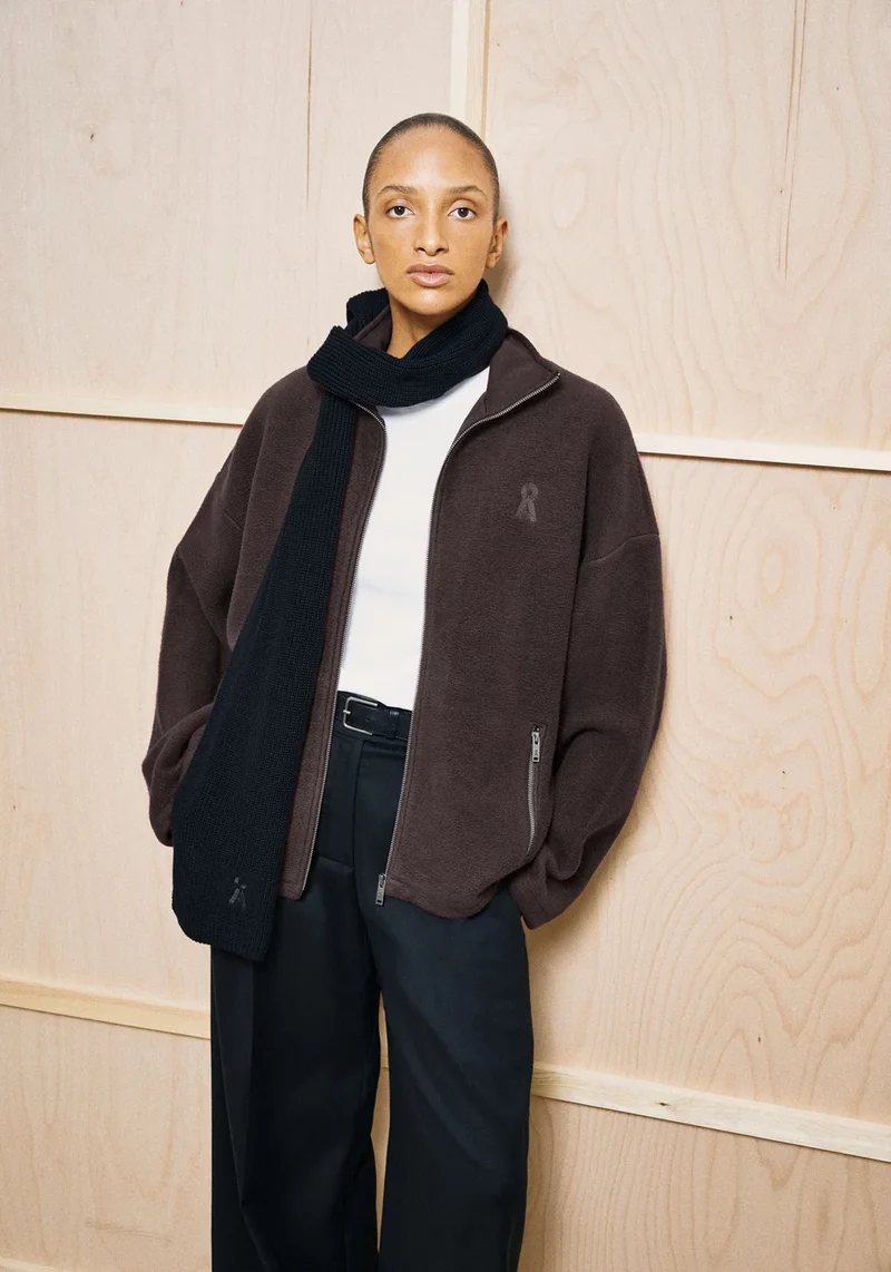 ARMEDANGELS Cotton Fleece Jacket claystone