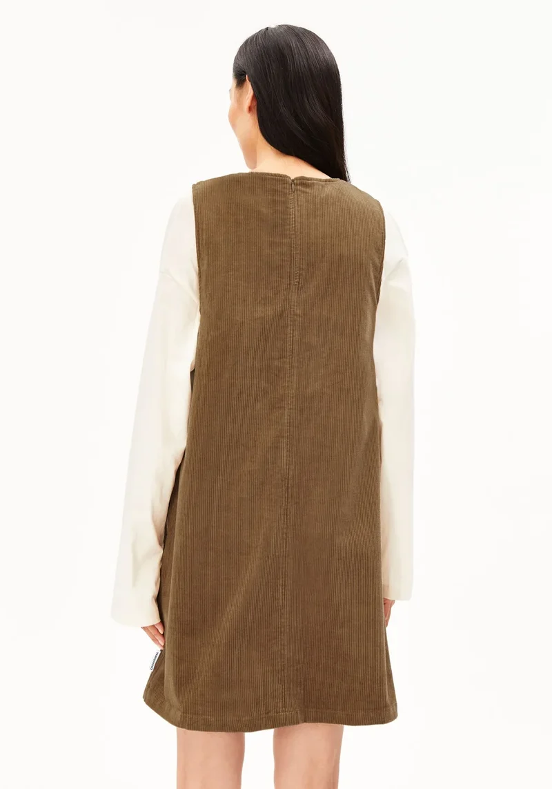 ARMEDANGELS Corduroy R-Neck Mini Dress amberwood