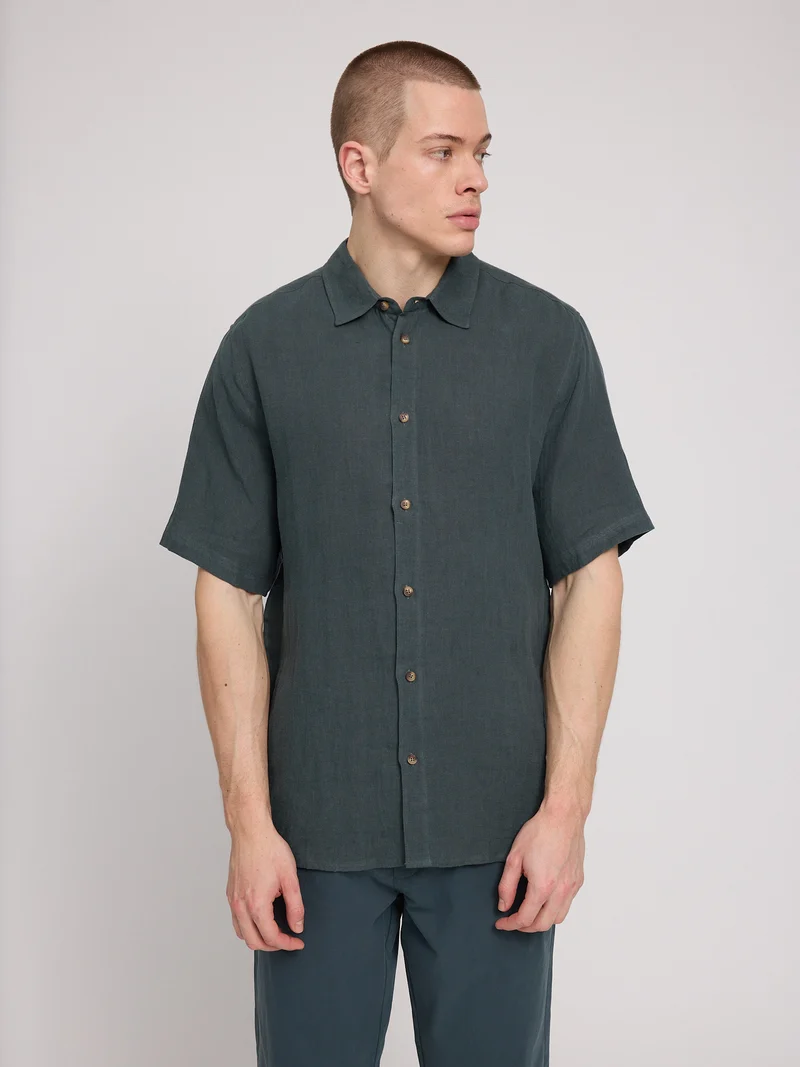 MAZINE Shortsleeve Linen Shirt bottle
