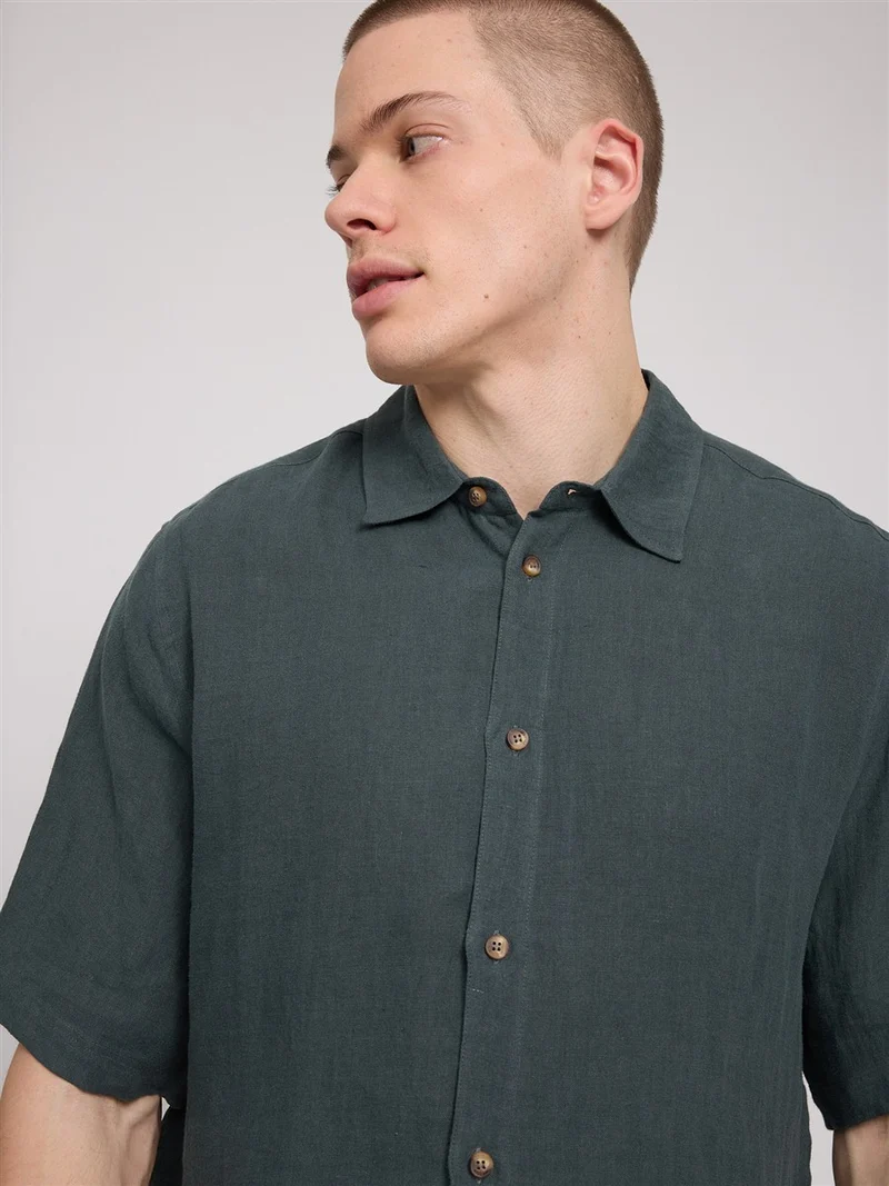 MAZINE Shortsleeve Linen Shirt bottle