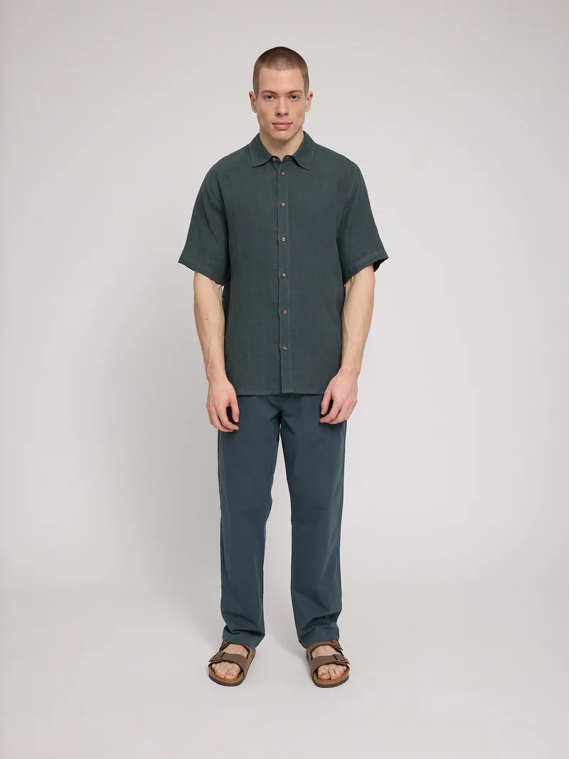 MAZINE Shortsleeve Linen Shirt bottle