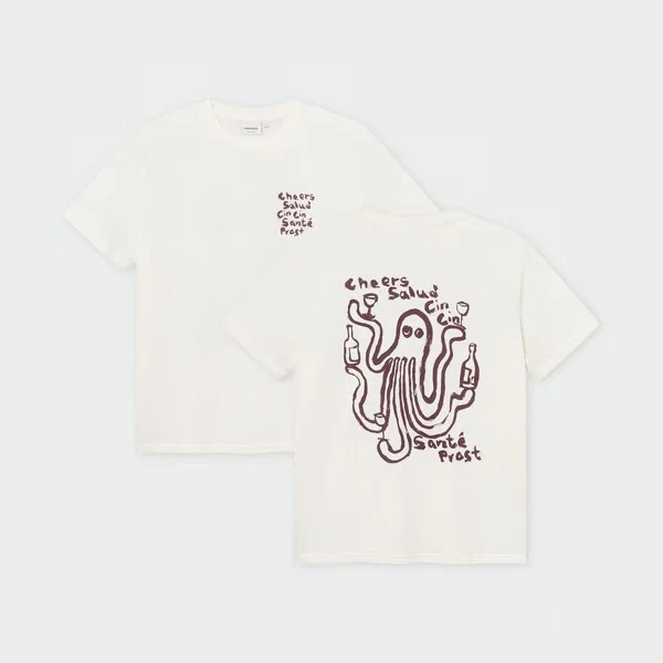 DEDICATED T-Shirt Stockholm Cheers Salud Off-White