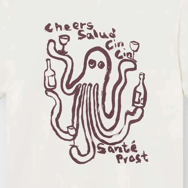 DEDICATED T-Shirt Stockholm Cheers Salud Off-White