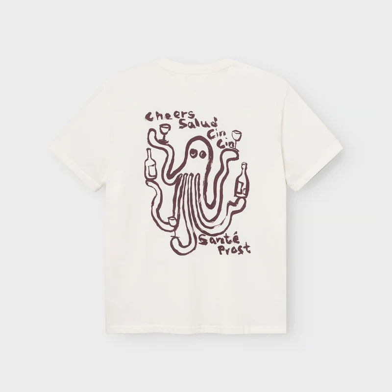 DEDICATED T-Shirt Stockholm Cheers Salud Off-White