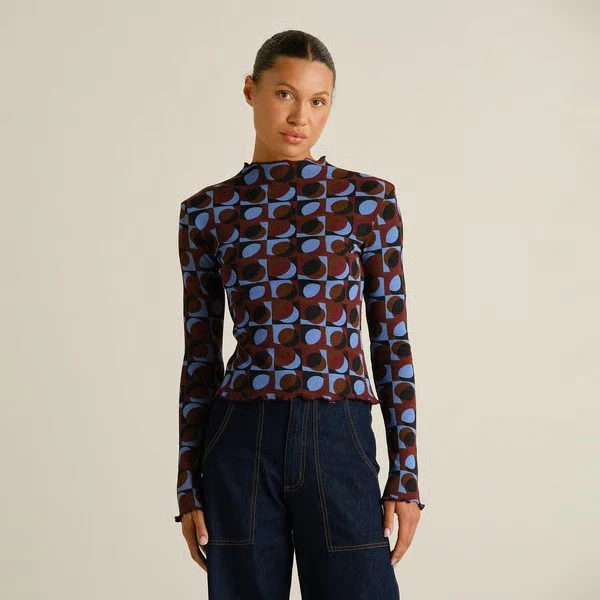 DEDICATED Rib Top Ryd Retro Geo Multi Color