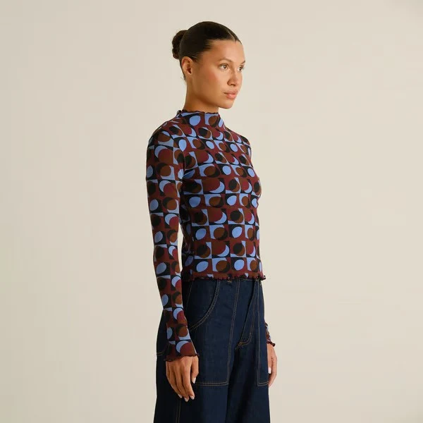 DEDICATED Rib Top Ryd Retro Geo Multi Color
