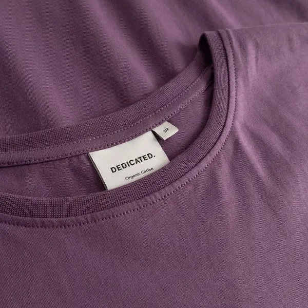 DEDICATED T-Shirt Visby Curious Cat Berry Purple