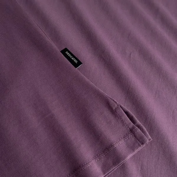 DEDICATED T-Shirt Visby Curious Cat Berry Purple