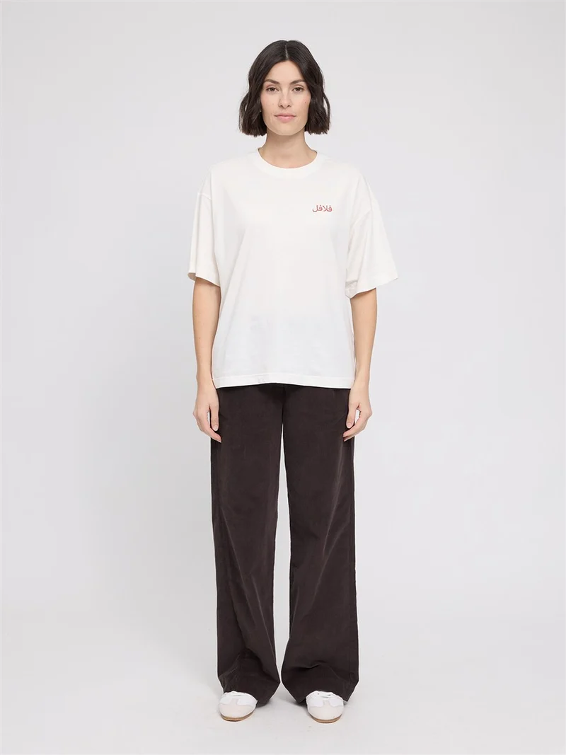 MAZINE Back Print Theme T-Shirt offwhite-falafel