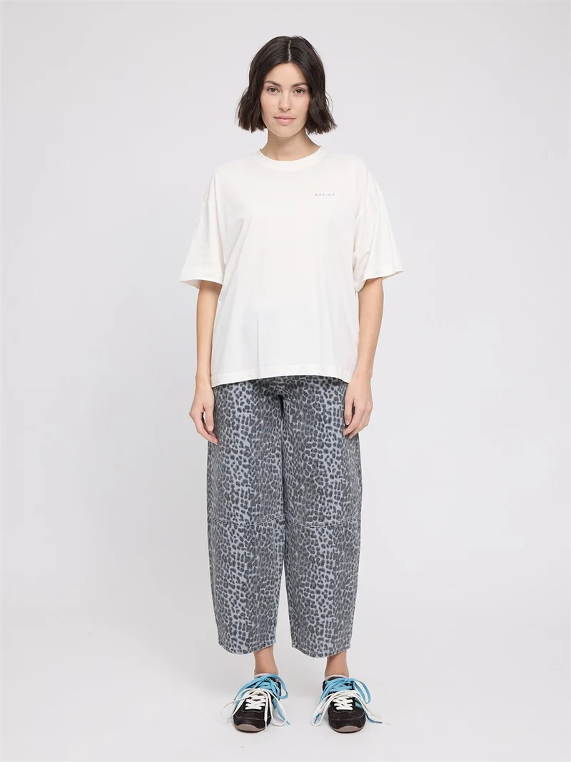 MAZINE Back Print Theme T-Shirt offwhite-donut