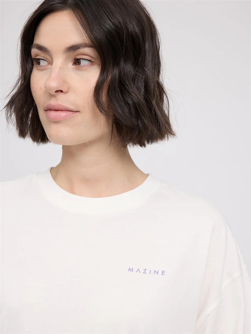 MAZINE Back Print Theme T-Shirt offwhite-donut
