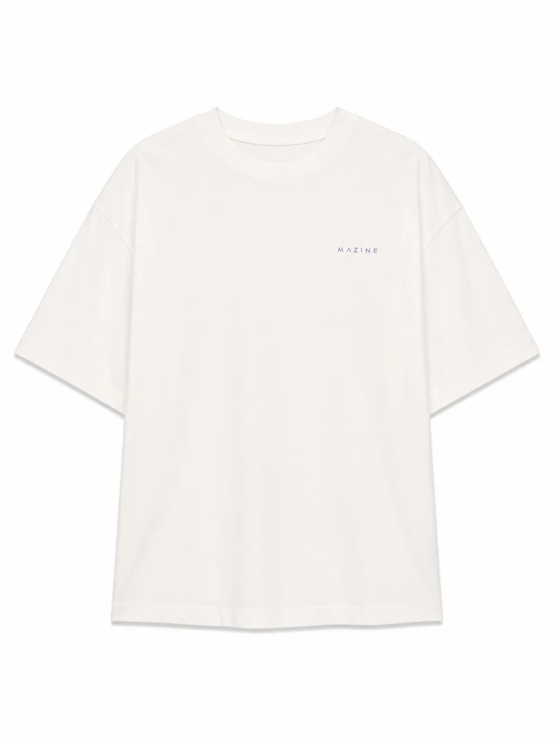 MAZINE Back Print Theme T-Shirt offwhite-donut