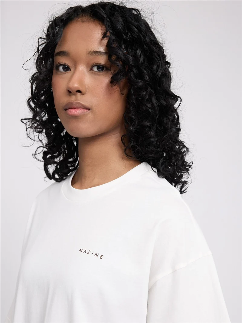 MAZINE Back Print Theme T-Shirt offwhite-coffee