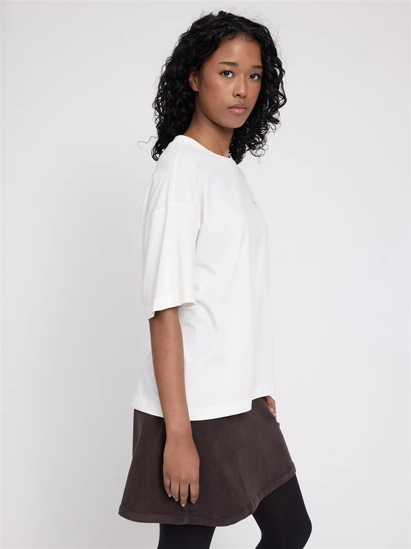 MAZINE Back Print Theme T-Shirt offwhite-coffee