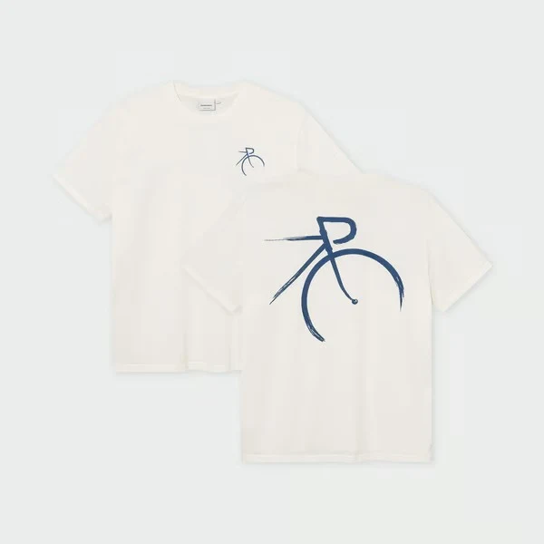 DEDICATED T-Shirt Stockholm Painted Side Bike Off-White