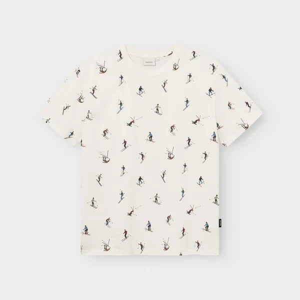 DEDICATED T-Shirt Stockholm Ski Team Aop Off-White