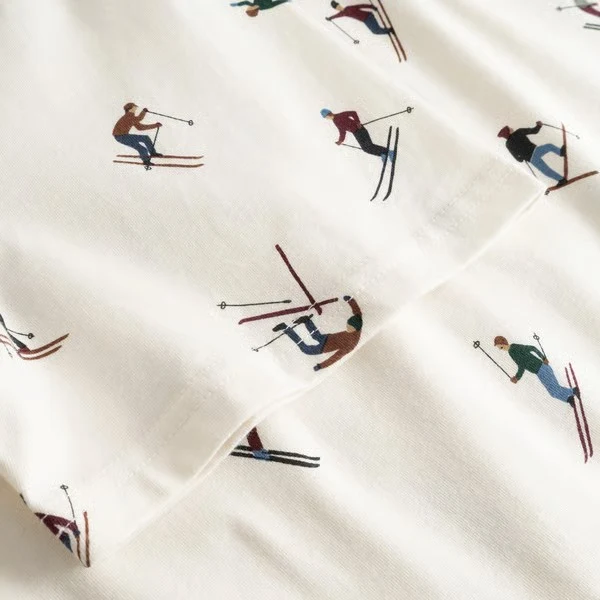DEDICATED T-Shirt Stockholm Ski Team Aop Off-White