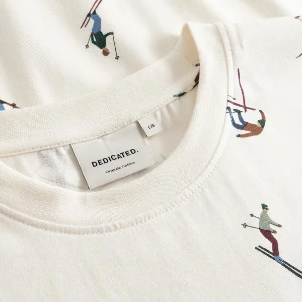 DEDICATED T-Shirt Stockholm Ski Team Aop Off-White