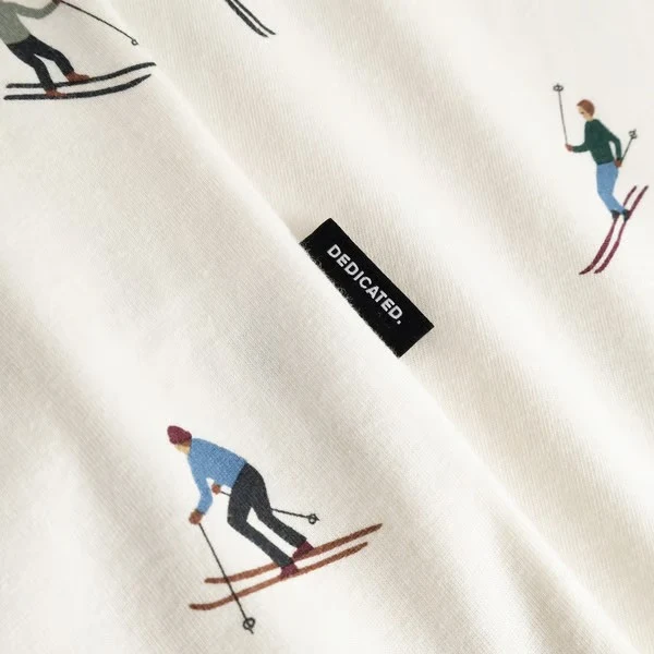 DEDICATED T-Shirt Stockholm Ski Team Aop Off-White