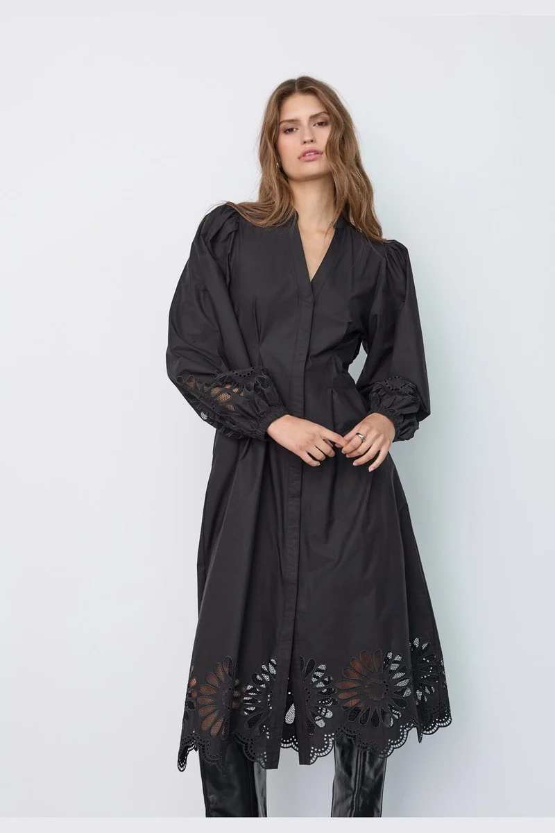 Co´Couture - Melisecc Emb. Dress 500334 - 65001 - Black