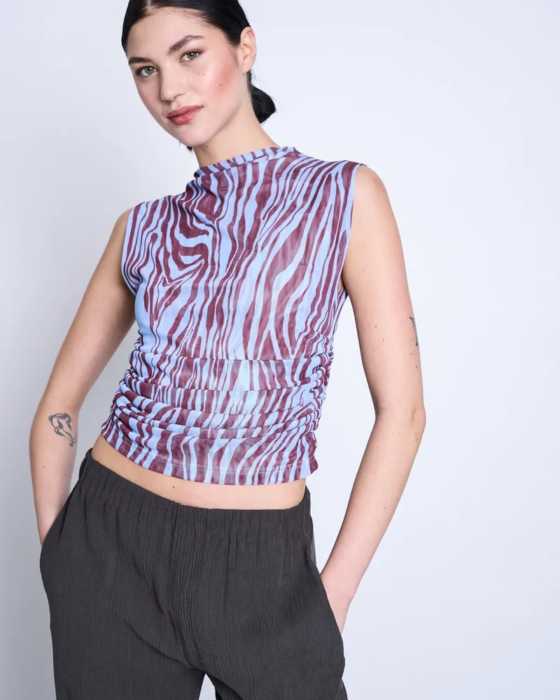 JAN'N JUNE Laguna blue zebra print