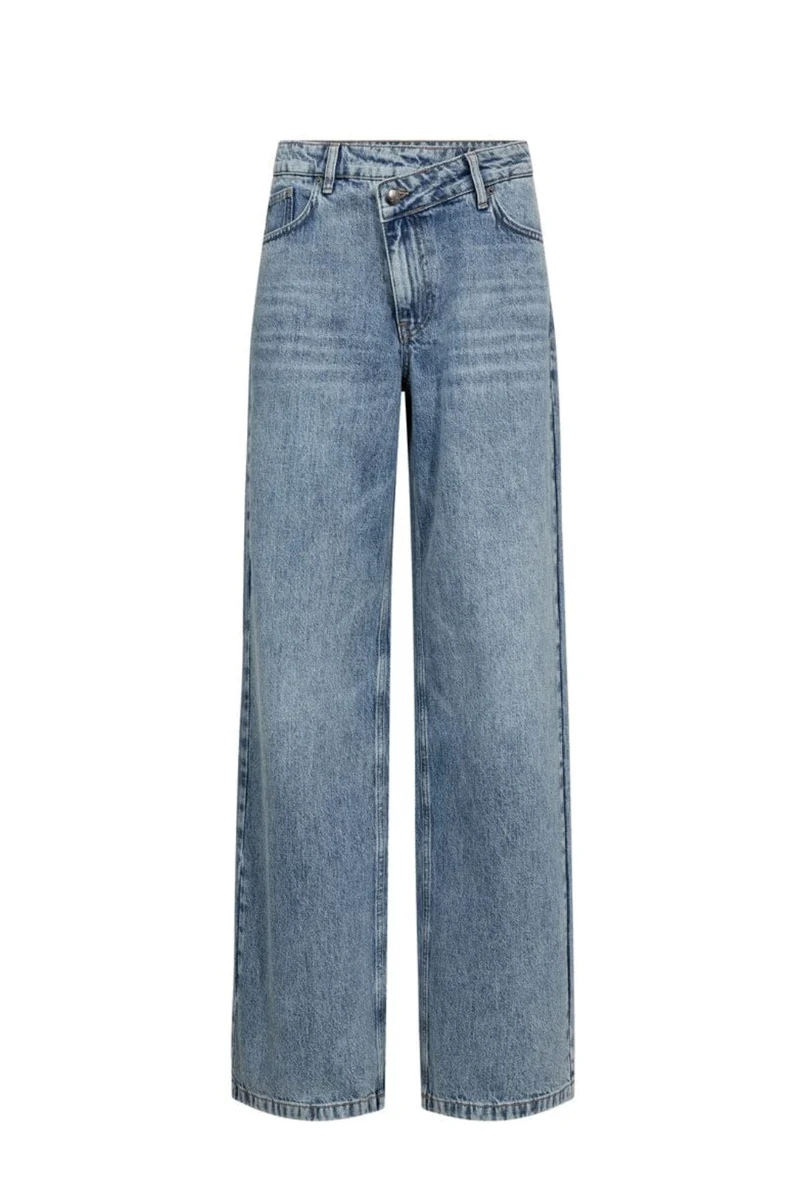 Co´Couture - Ruthiecc Asym Wide Jeans 41111 - 552 - Denim Blue