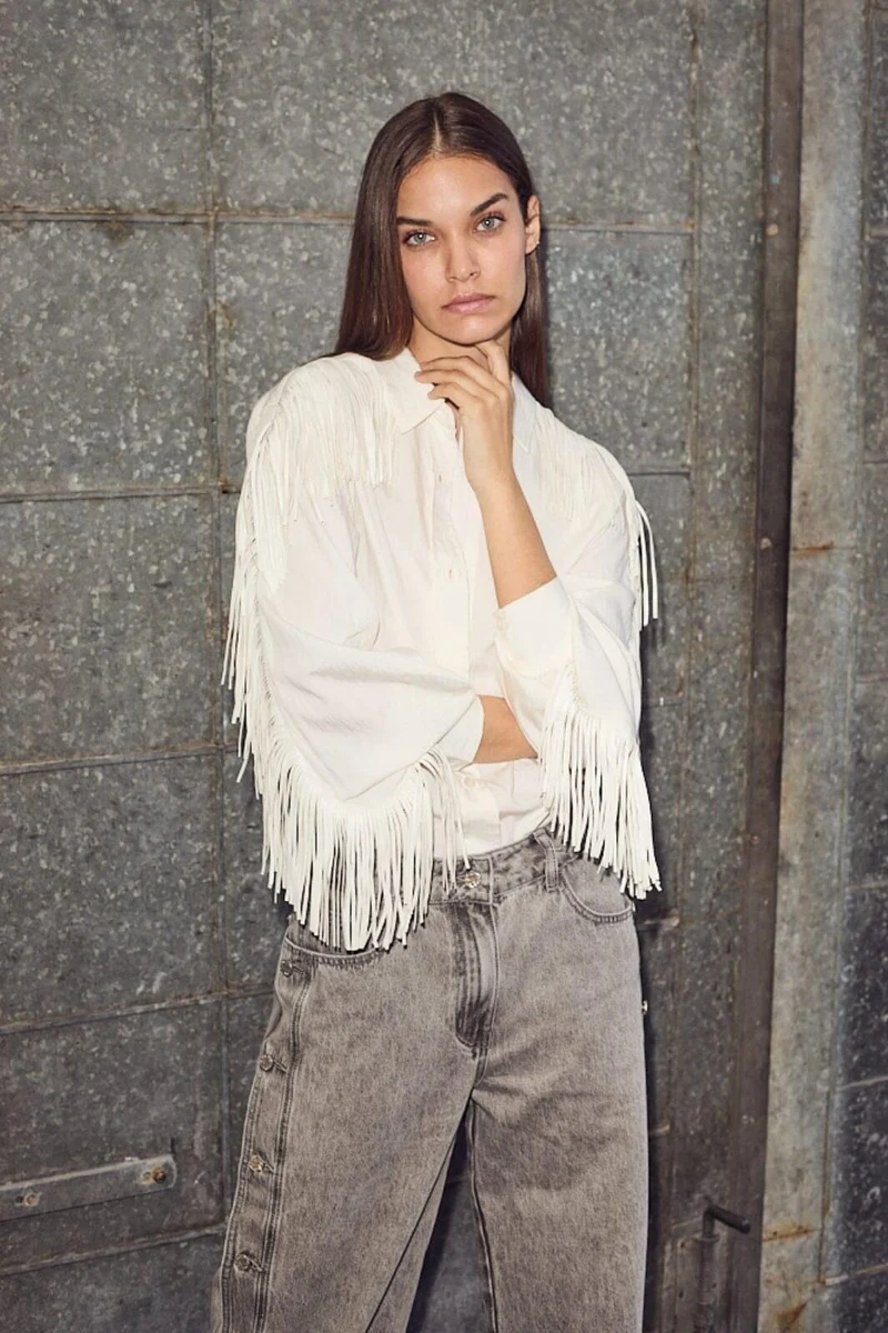 Haute L'Amitié - Fringe Shirt HL10298 - Off-White