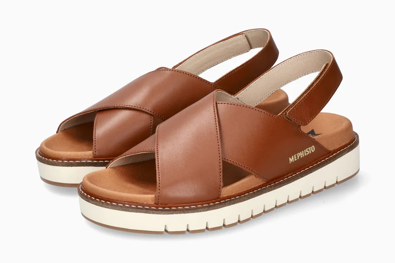 Sandales BLANCHE marron