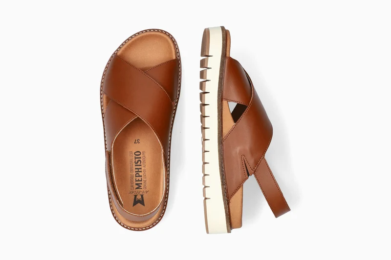 Sandales BLANCHE marron
