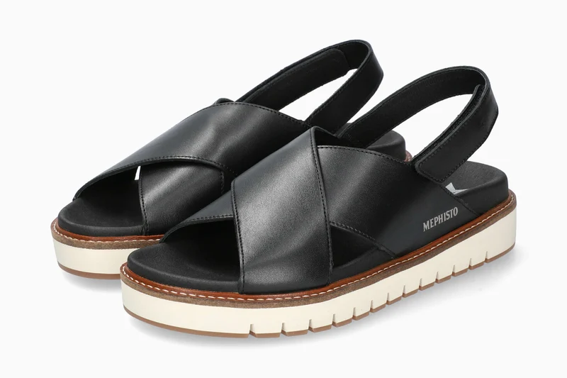 Sandales BLANCHE noires
