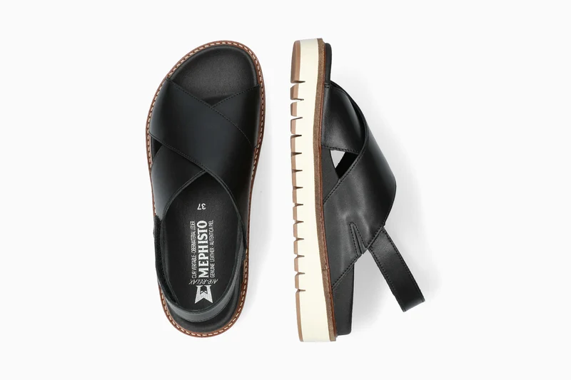 Sandales BLANCHE noires