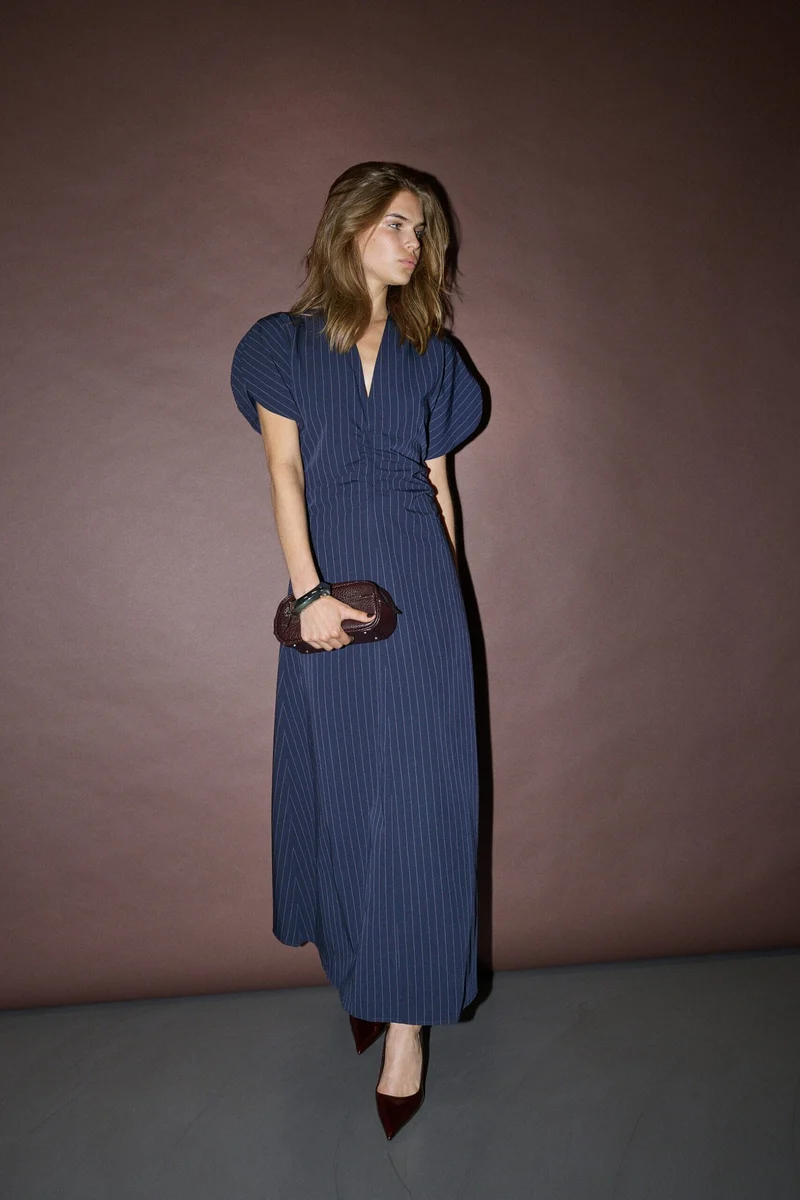 Co´Couture - Licacc Pin Gathering Dress 500501 - 40007 - Navy