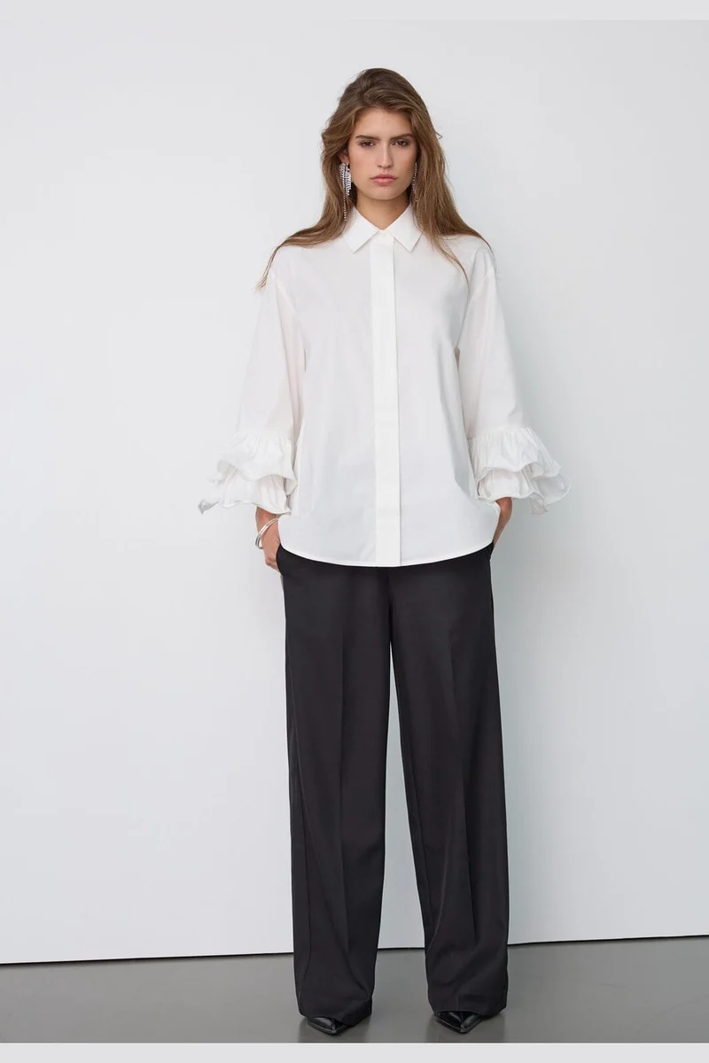 Co´Couture - Halencc Flare Shirt 500609 - 10001 - White